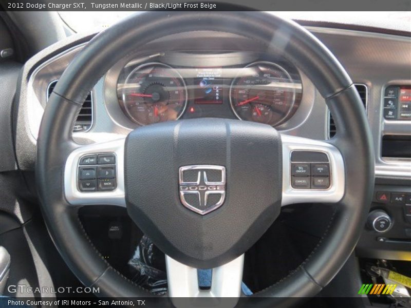 Tungsten Metallic / Black/Light Frost Beige 2012 Dodge Charger SXT