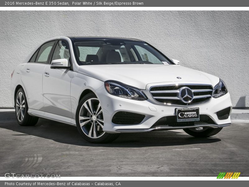 Polar White / Silk Beige/Espresso Brown 2016 Mercedes-Benz E 350 Sedan