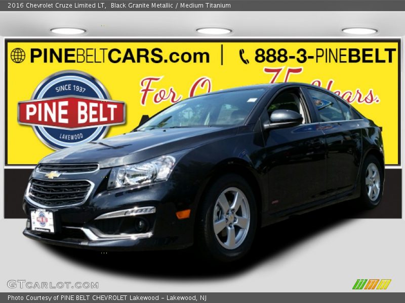 Black Granite Metallic / Medium Titanium 2016 Chevrolet Cruze Limited LT
