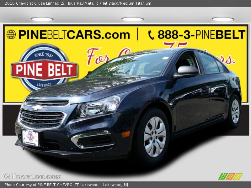 Blue Ray Metallic / Jet Black/Medium Titanium 2016 Chevrolet Cruze Limited LS
