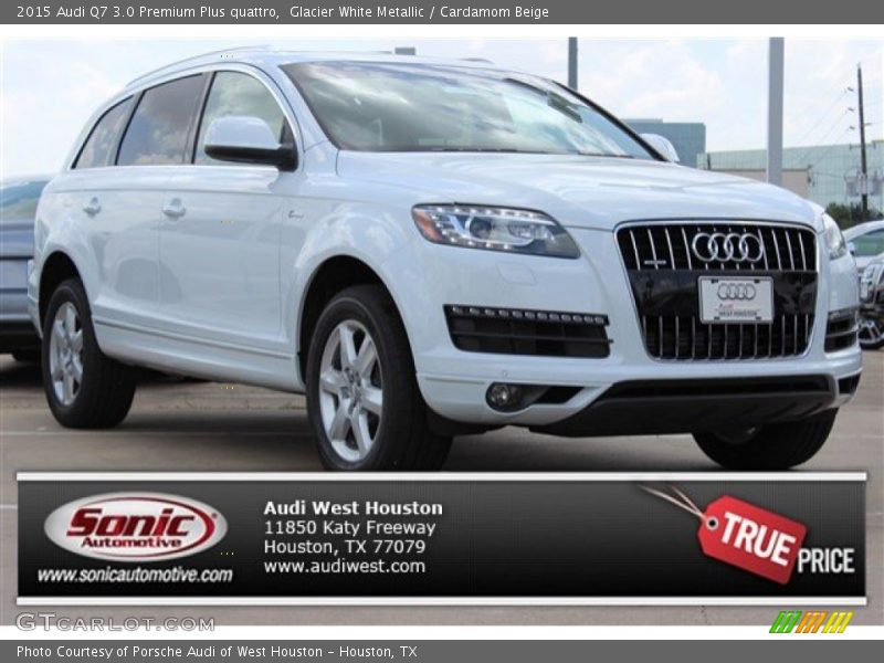 Glacier White Metallic / Cardamom Beige 2015 Audi Q7 3.0 Premium Plus quattro