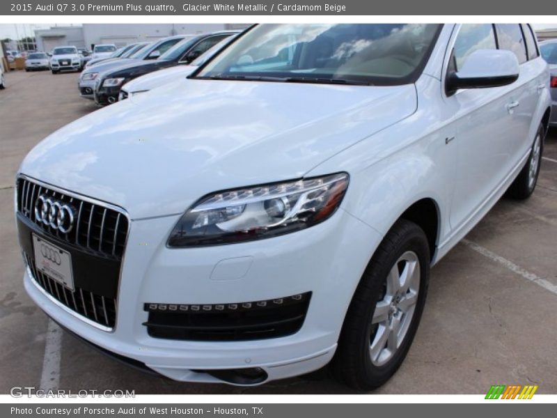 Glacier White Metallic / Cardamom Beige 2015 Audi Q7 3.0 Premium Plus quattro
