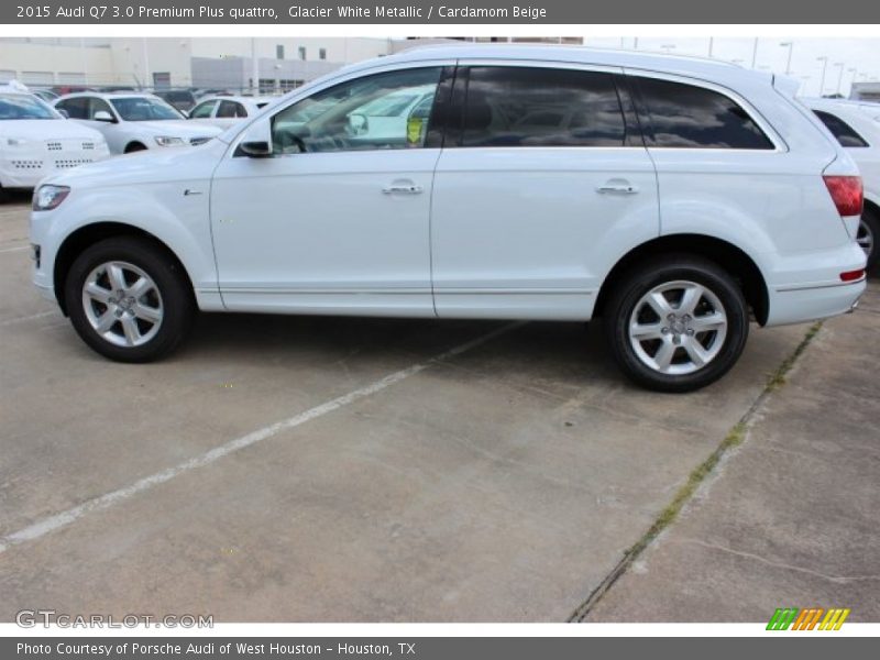 Glacier White Metallic / Cardamom Beige 2015 Audi Q7 3.0 Premium Plus quattro