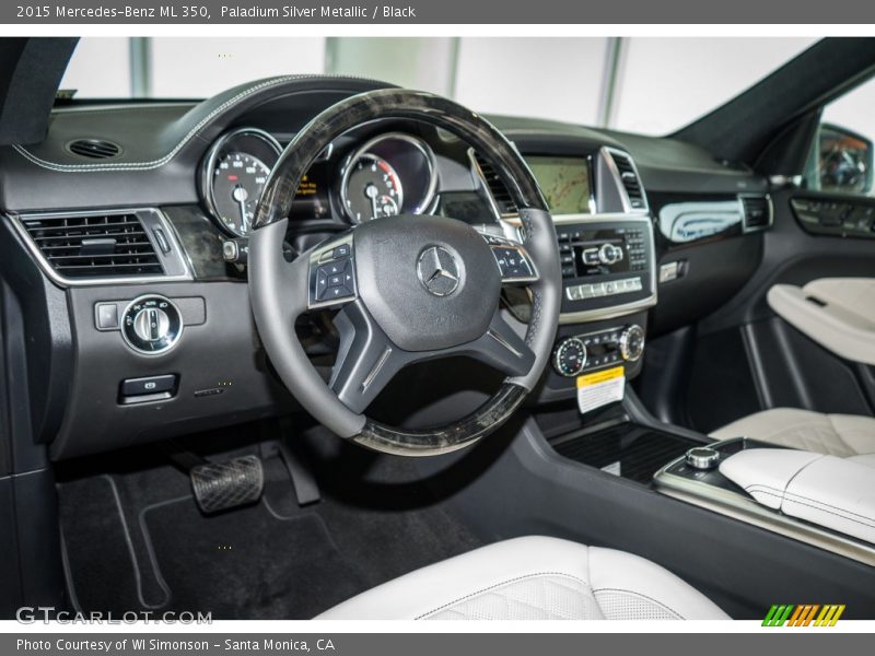 Paladium Silver Metallic / Black 2015 Mercedes-Benz ML 350