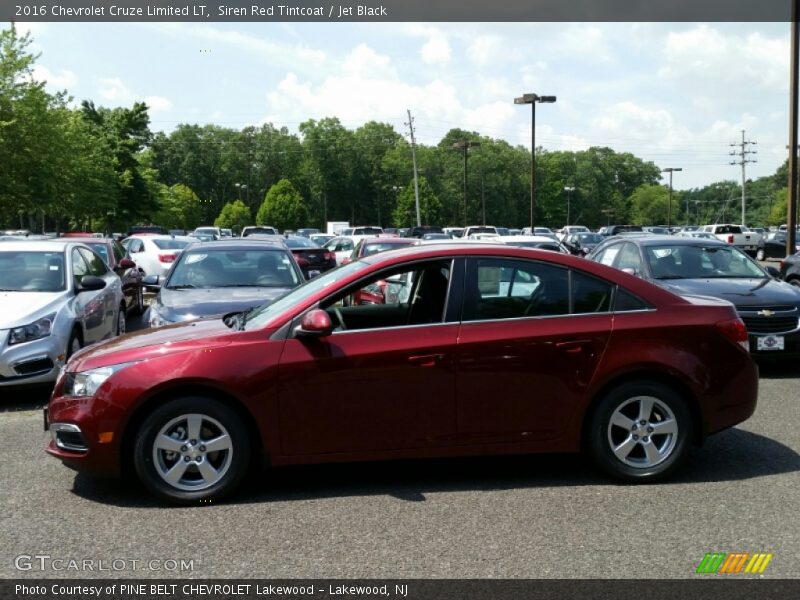 Siren Red Tintcoat / Jet Black 2016 Chevrolet Cruze Limited LT
