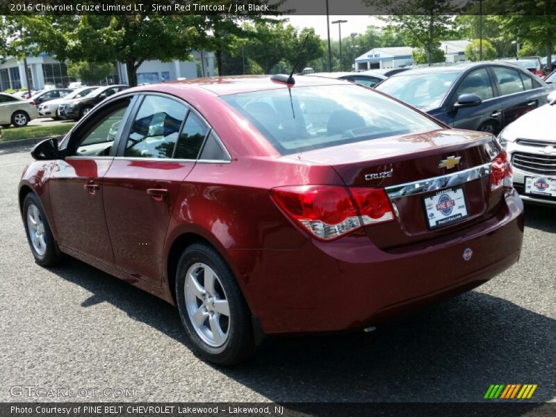 Siren Red Tintcoat / Jet Black 2016 Chevrolet Cruze Limited LT