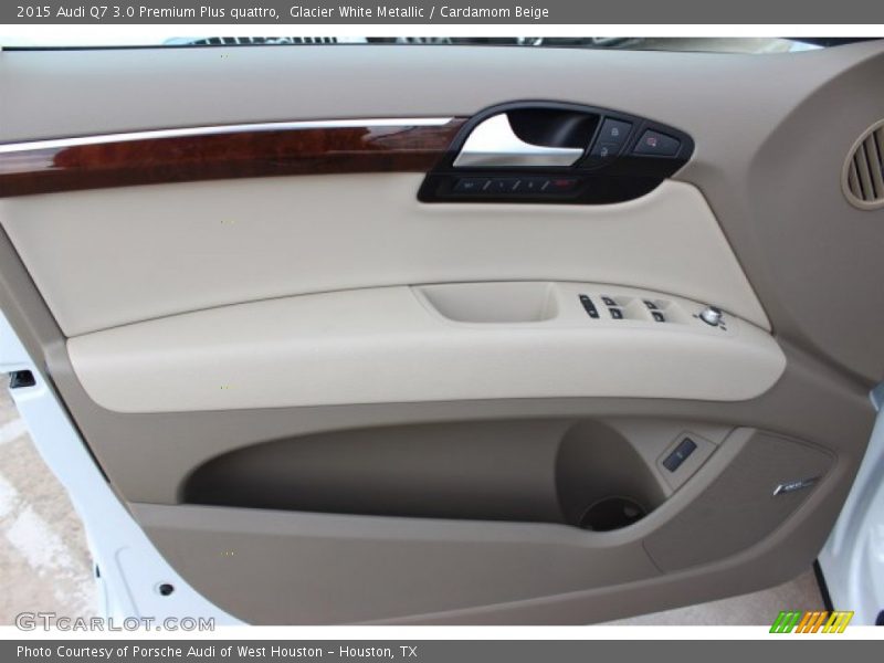 Glacier White Metallic / Cardamom Beige 2015 Audi Q7 3.0 Premium Plus quattro