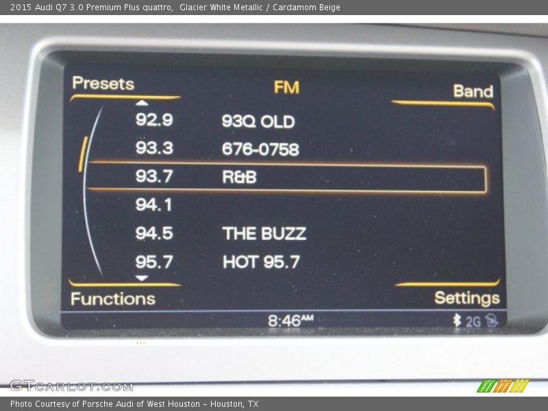 Glacier White Metallic / Cardamom Beige 2015 Audi Q7 3.0 Premium Plus quattro