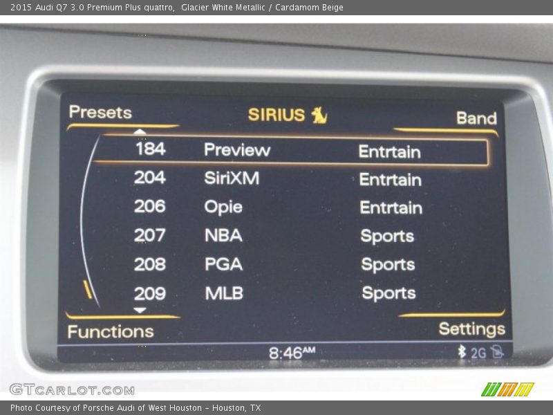 Glacier White Metallic / Cardamom Beige 2015 Audi Q7 3.0 Premium Plus quattro