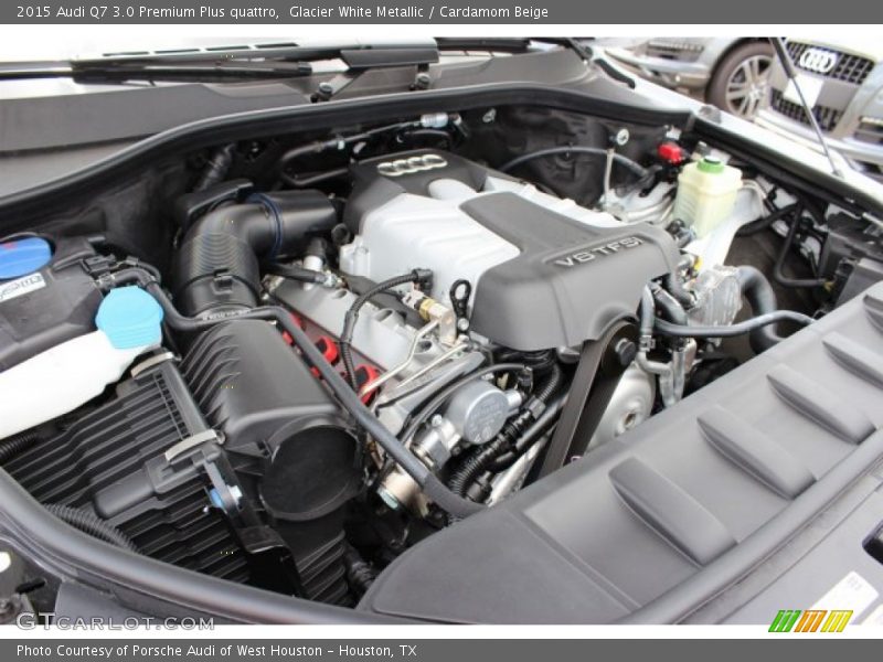Glacier White Metallic / Cardamom Beige 2015 Audi Q7 3.0 Premium Plus quattro