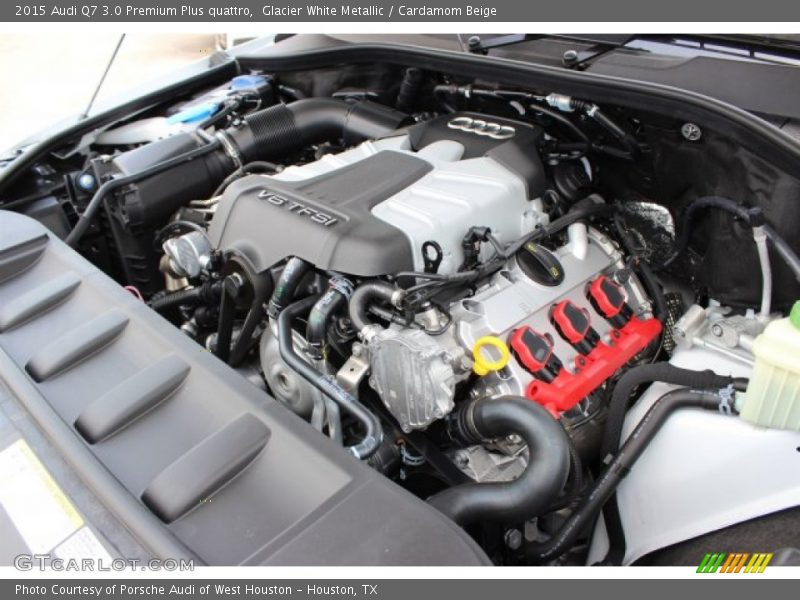 Glacier White Metallic / Cardamom Beige 2015 Audi Q7 3.0 Premium Plus quattro