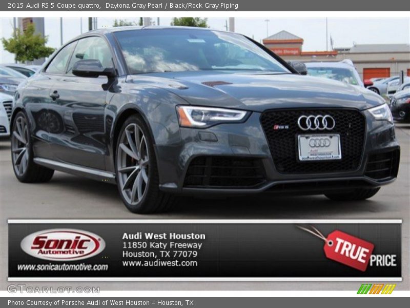 Daytona Gray Pearl / Black/Rock Gray Piping 2015 Audi RS 5 Coupe quattro
