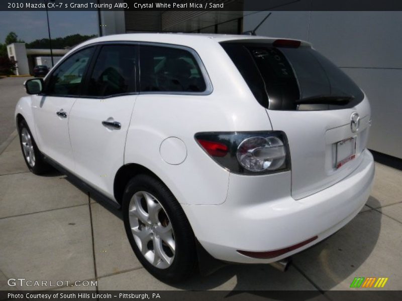 Crystal White Pearl Mica / Sand 2010 Mazda CX-7 s Grand Touring AWD