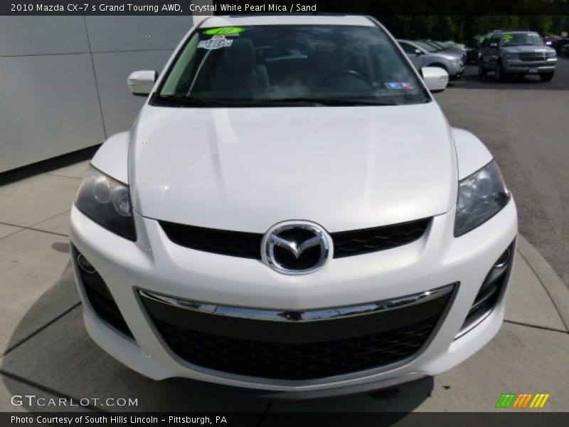 Crystal White Pearl Mica / Sand 2010 Mazda CX-7 s Grand Touring AWD