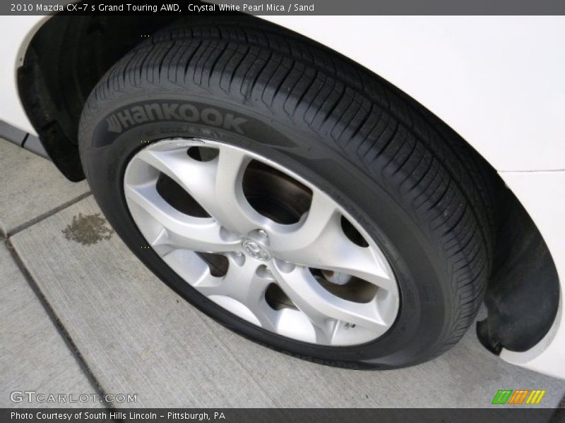 Crystal White Pearl Mica / Sand 2010 Mazda CX-7 s Grand Touring AWD