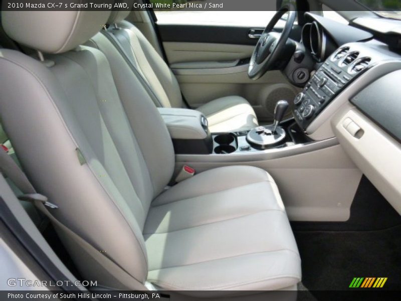 Crystal White Pearl Mica / Sand 2010 Mazda CX-7 s Grand Touring AWD