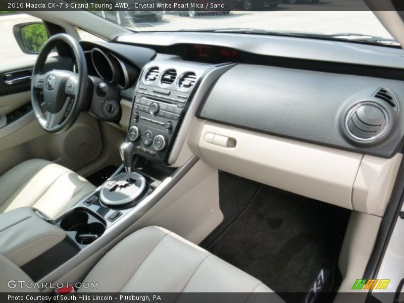 Crystal White Pearl Mica / Sand 2010 Mazda CX-7 s Grand Touring AWD