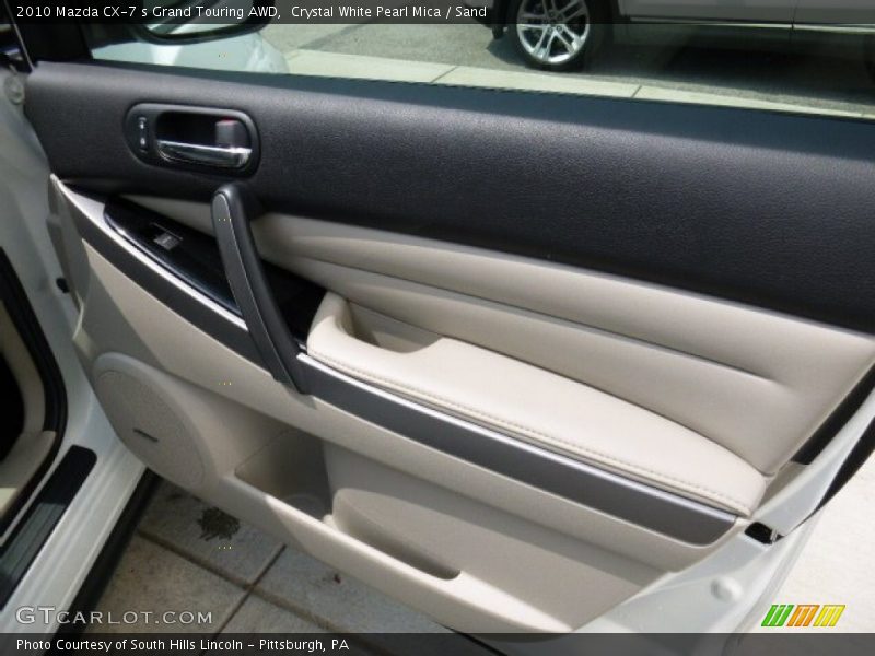 Crystal White Pearl Mica / Sand 2010 Mazda CX-7 s Grand Touring AWD