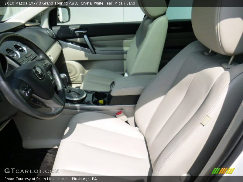 Crystal White Pearl Mica / Sand 2010 Mazda CX-7 s Grand Touring AWD