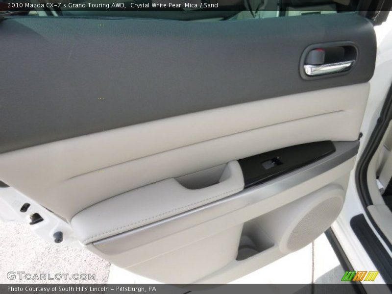 Crystal White Pearl Mica / Sand 2010 Mazda CX-7 s Grand Touring AWD