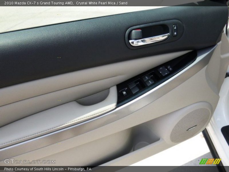 Crystal White Pearl Mica / Sand 2010 Mazda CX-7 s Grand Touring AWD