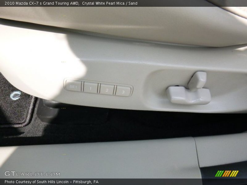 Crystal White Pearl Mica / Sand 2010 Mazda CX-7 s Grand Touring AWD
