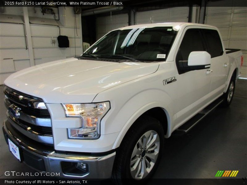 White Platinum Tricoat / Black 2015 Ford F150 Lariat SuperCrew