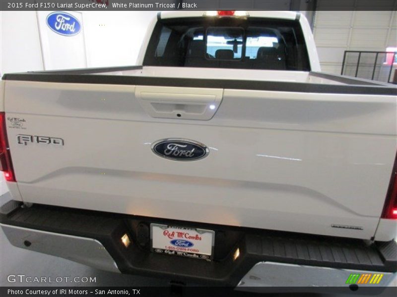 White Platinum Tricoat / Black 2015 Ford F150 Lariat SuperCrew