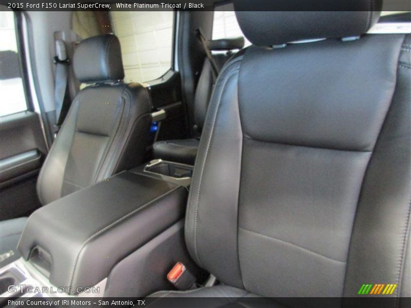 White Platinum Tricoat / Black 2015 Ford F150 Lariat SuperCrew