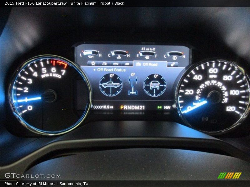 White Platinum Tricoat / Black 2015 Ford F150 Lariat SuperCrew