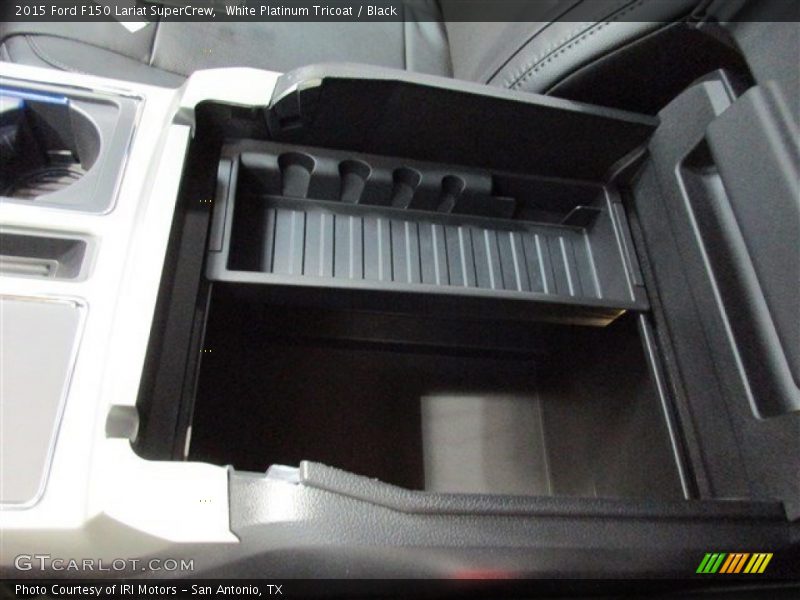 White Platinum Tricoat / Black 2015 Ford F150 Lariat SuperCrew