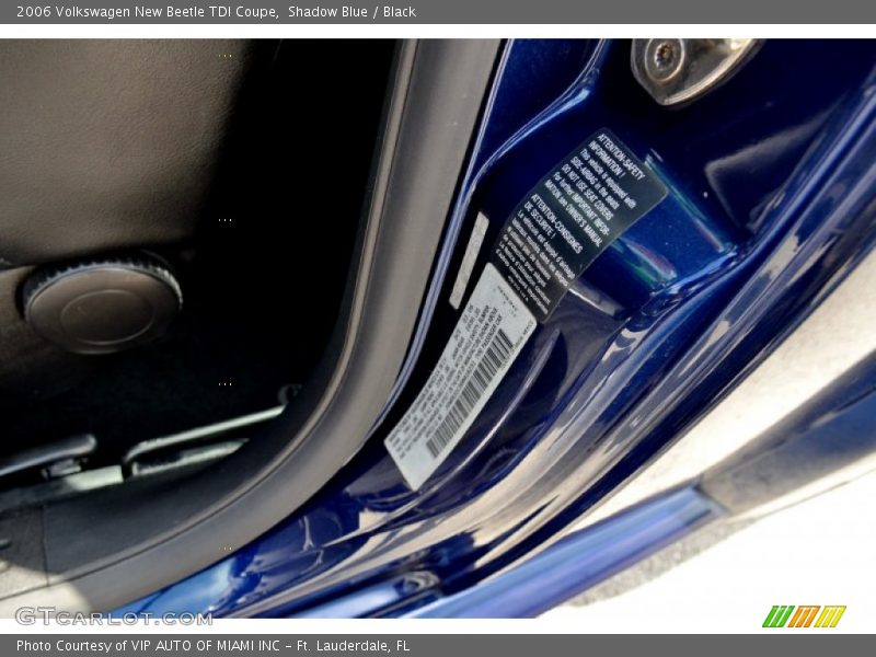 Shadow Blue / Black 2006 Volkswagen New Beetle TDI Coupe