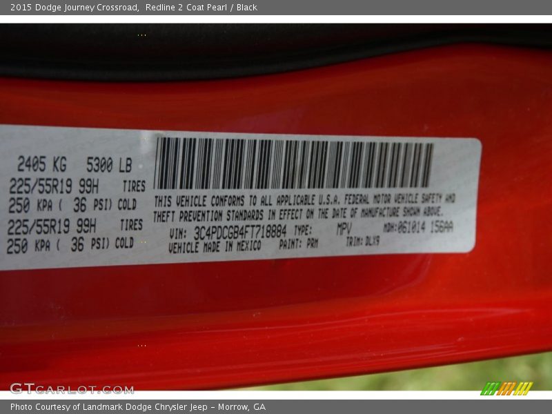 Redline 2 Coat Pearl / Black 2015 Dodge Journey Crossroad