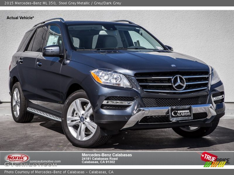 Steel Grey Metallic / Grey/Dark Grey 2015 Mercedes-Benz ML 350