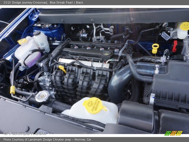Blue Streak Pearl / Black 2015 Dodge Journey Crossroad