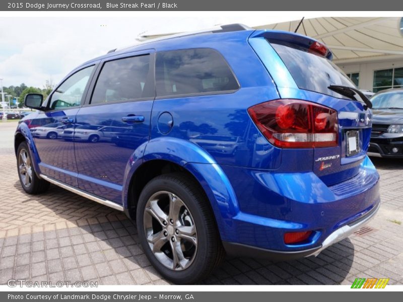 Blue Streak Pearl / Black 2015 Dodge Journey Crossroad