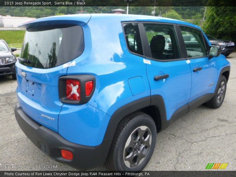 Sierra Blue / Black 2015 Jeep Renegade Sport