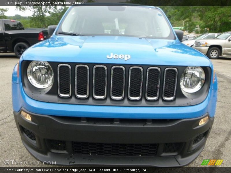 Sierra Blue / Black 2015 Jeep Renegade Sport