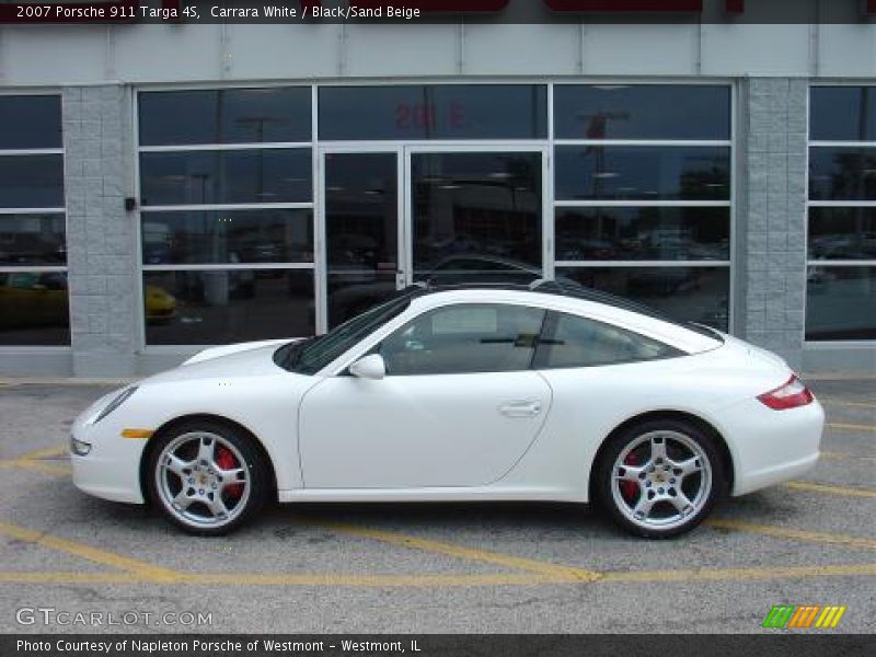 Carrara White / Black/Sand Beige 2007 Porsche 911 Targa 4S