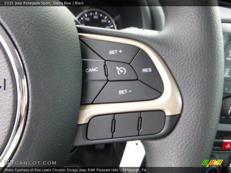Sierra Blue / Black 2015 Jeep Renegade Sport