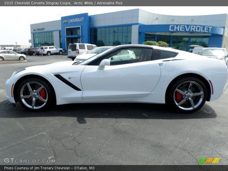 Arctic White / Adrenaline Red 2015 Chevrolet Corvette Stingray Coupe
