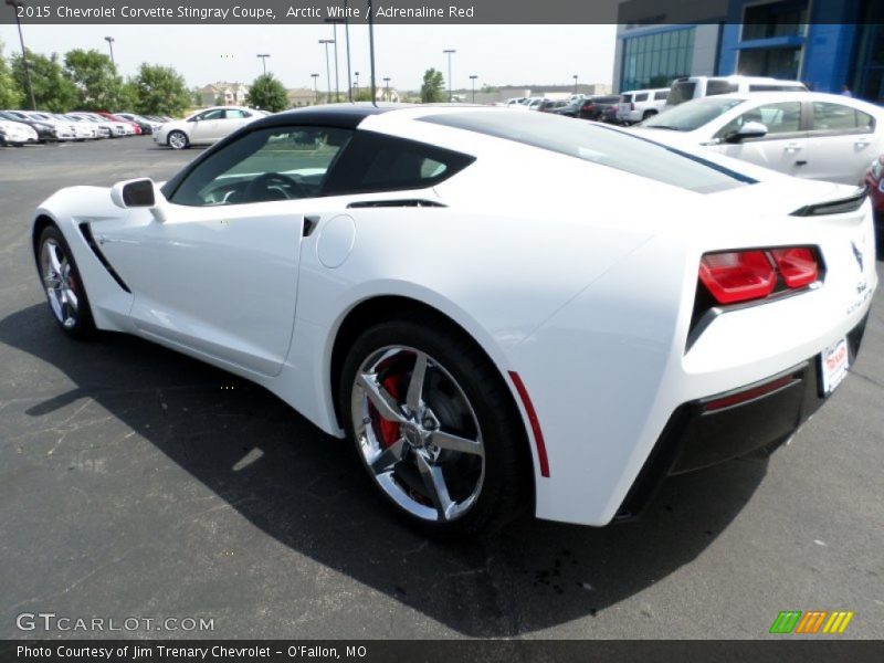 Arctic White / Adrenaline Red 2015 Chevrolet Corvette Stingray Coupe
