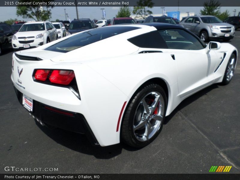 Arctic White / Adrenaline Red 2015 Chevrolet Corvette Stingray Coupe