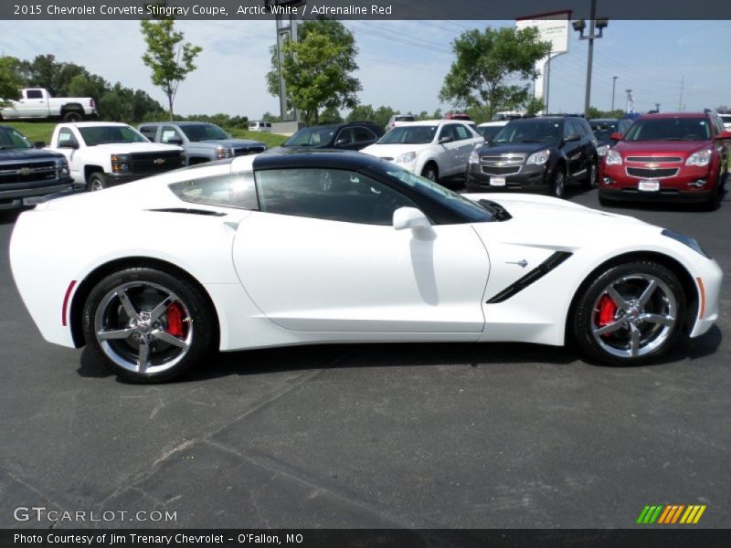 Arctic White / Adrenaline Red 2015 Chevrolet Corvette Stingray Coupe