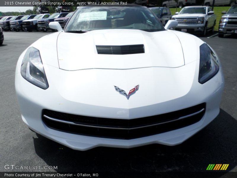 Arctic White / Adrenaline Red 2015 Chevrolet Corvette Stingray Coupe