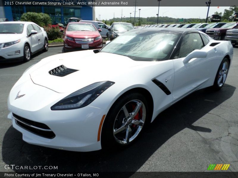 Arctic White / Adrenaline Red 2015 Chevrolet Corvette Stingray Coupe
