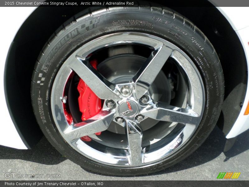 Arctic White / Adrenaline Red 2015 Chevrolet Corvette Stingray Coupe