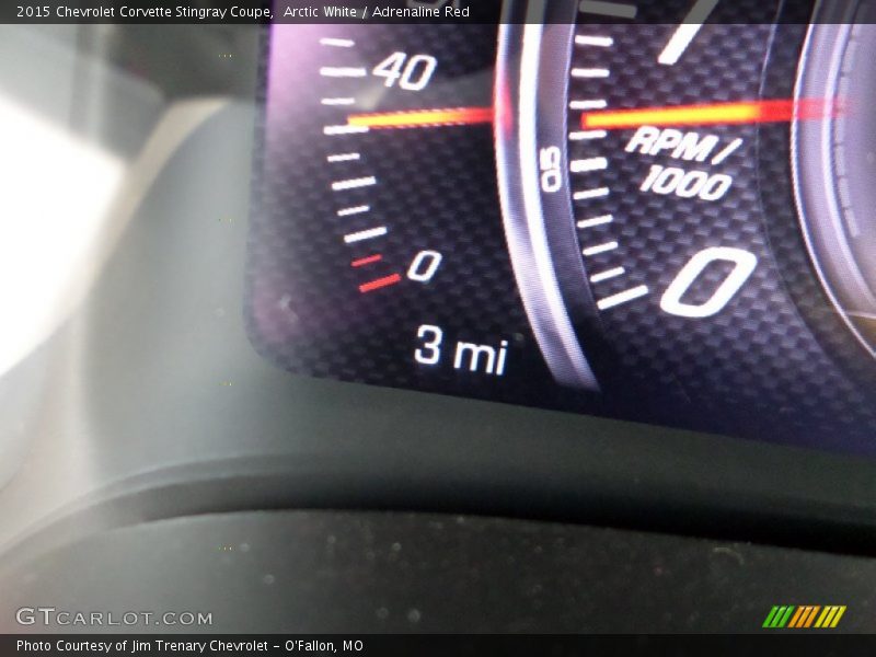 Arctic White / Adrenaline Red 2015 Chevrolet Corvette Stingray Coupe