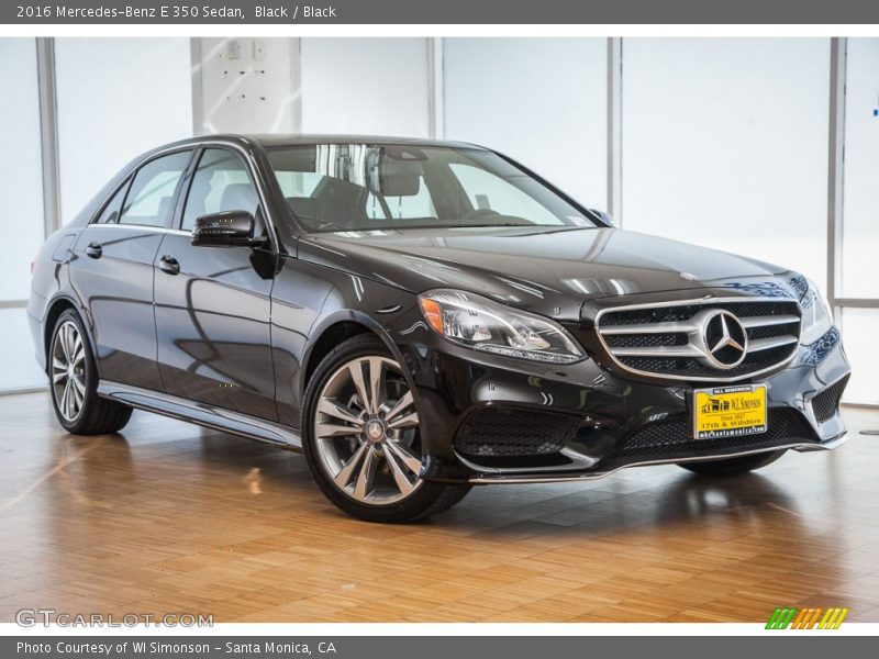 Black / Black 2016 Mercedes-Benz E 350 Sedan