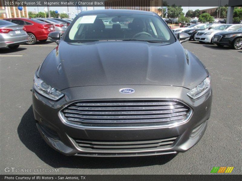Magnetic Metallic / Charcoal Black 2015 Ford Fusion SE